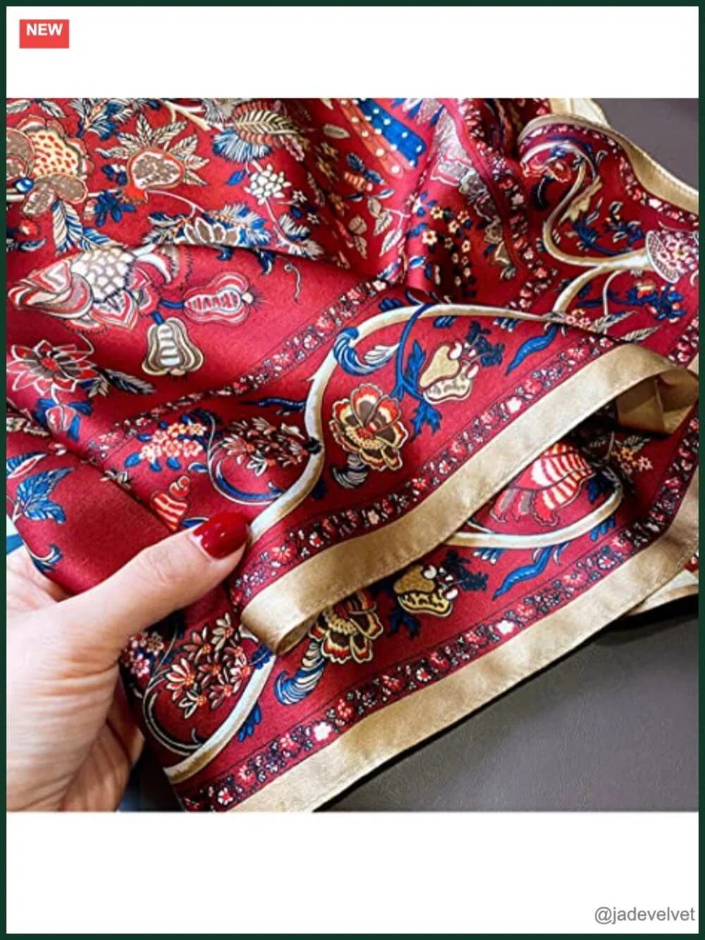 100% Pure Mulberry Silk Square Scarf - Neck Wrap Hair Scarf with Gift Box